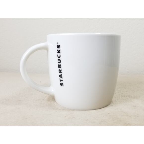 Starbucks Mermaid Logo Coffee Mug Teacup 14oz White Green 2017 Porcelain 3 3/4" - Picture 6 of 13